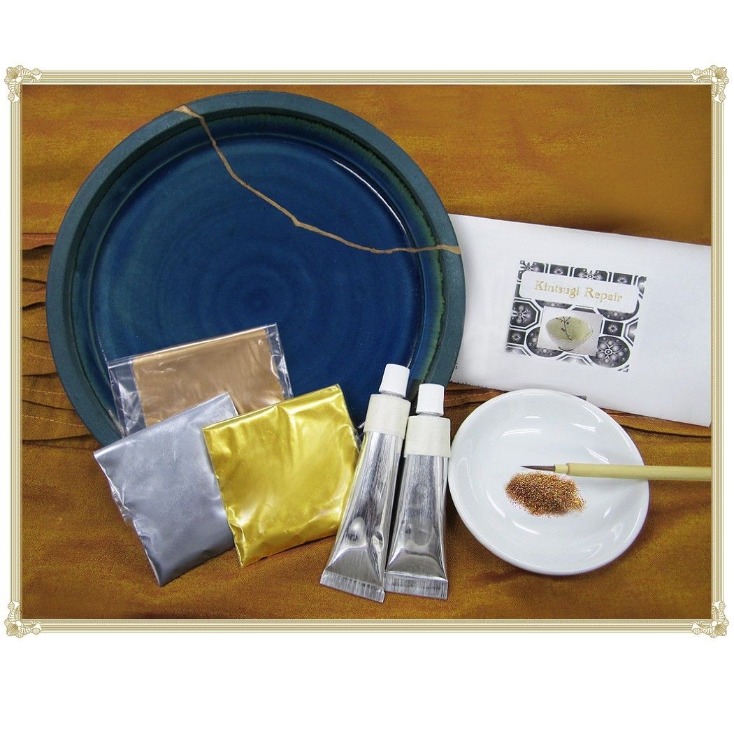 Kintsugi Repair Kit with Low Allergenic Urushi (Kintsukuroi) Mejiro Co.